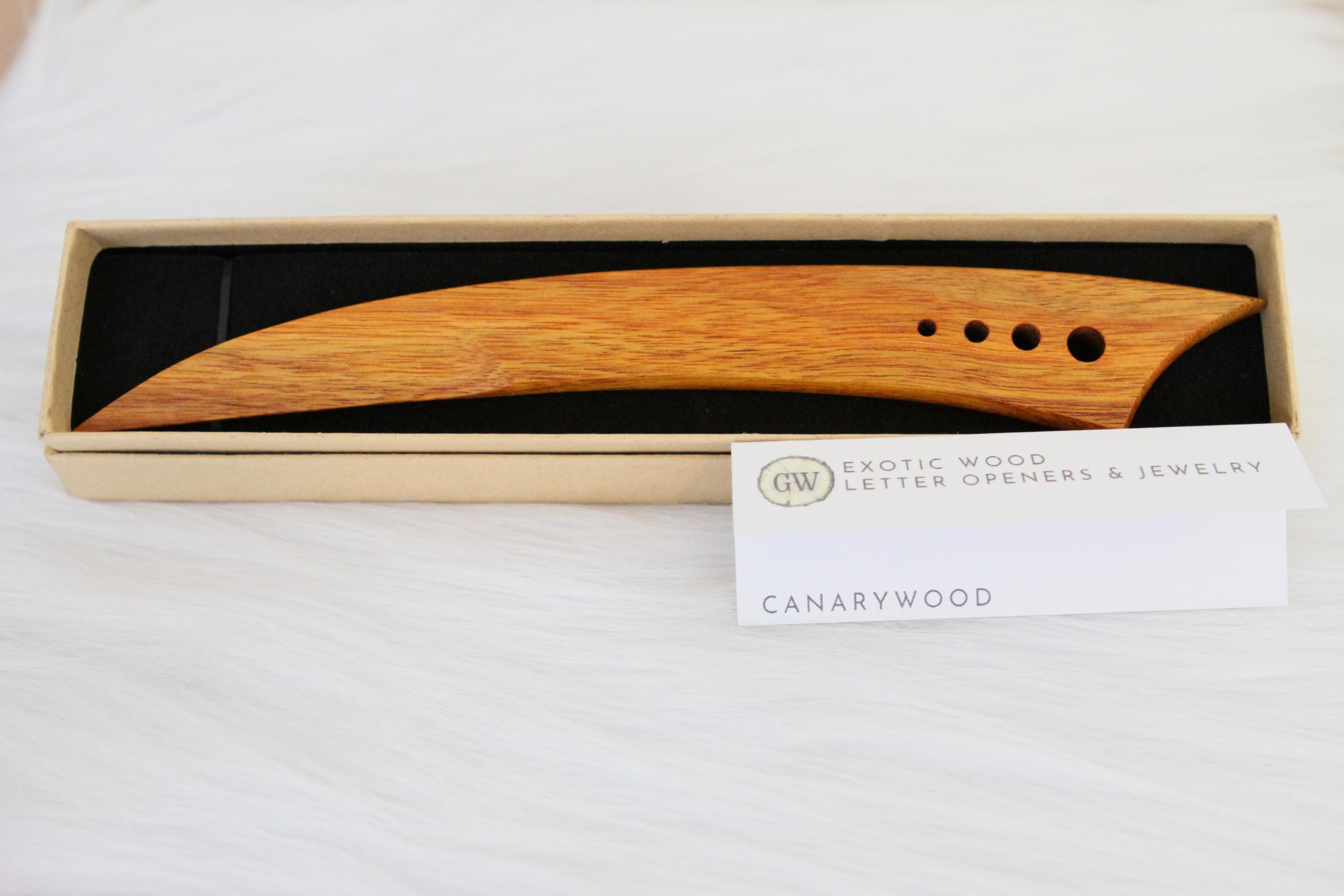 Canarywood Letter Opener