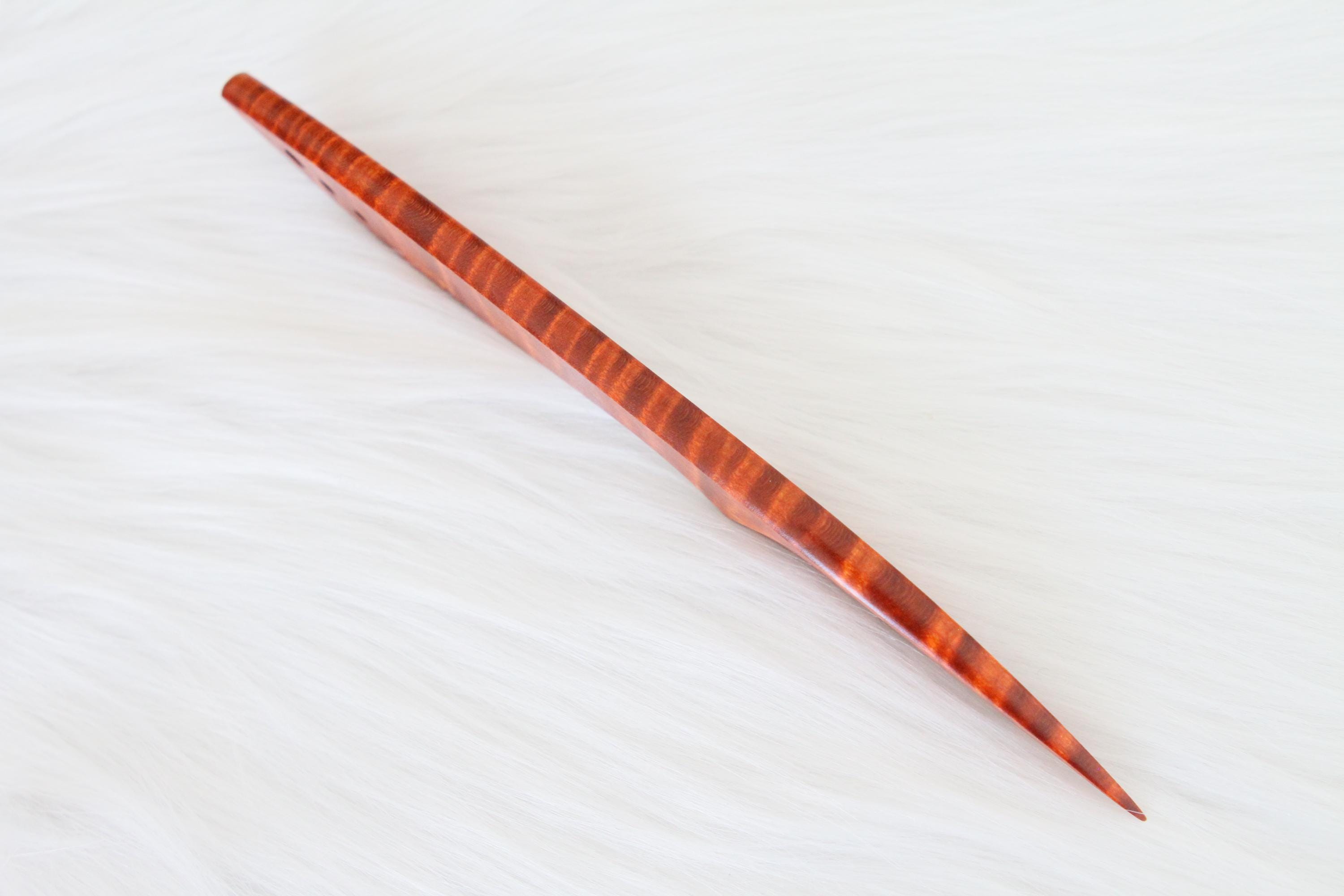 Curly Maple Letter Opener, Dark-Orange/Red