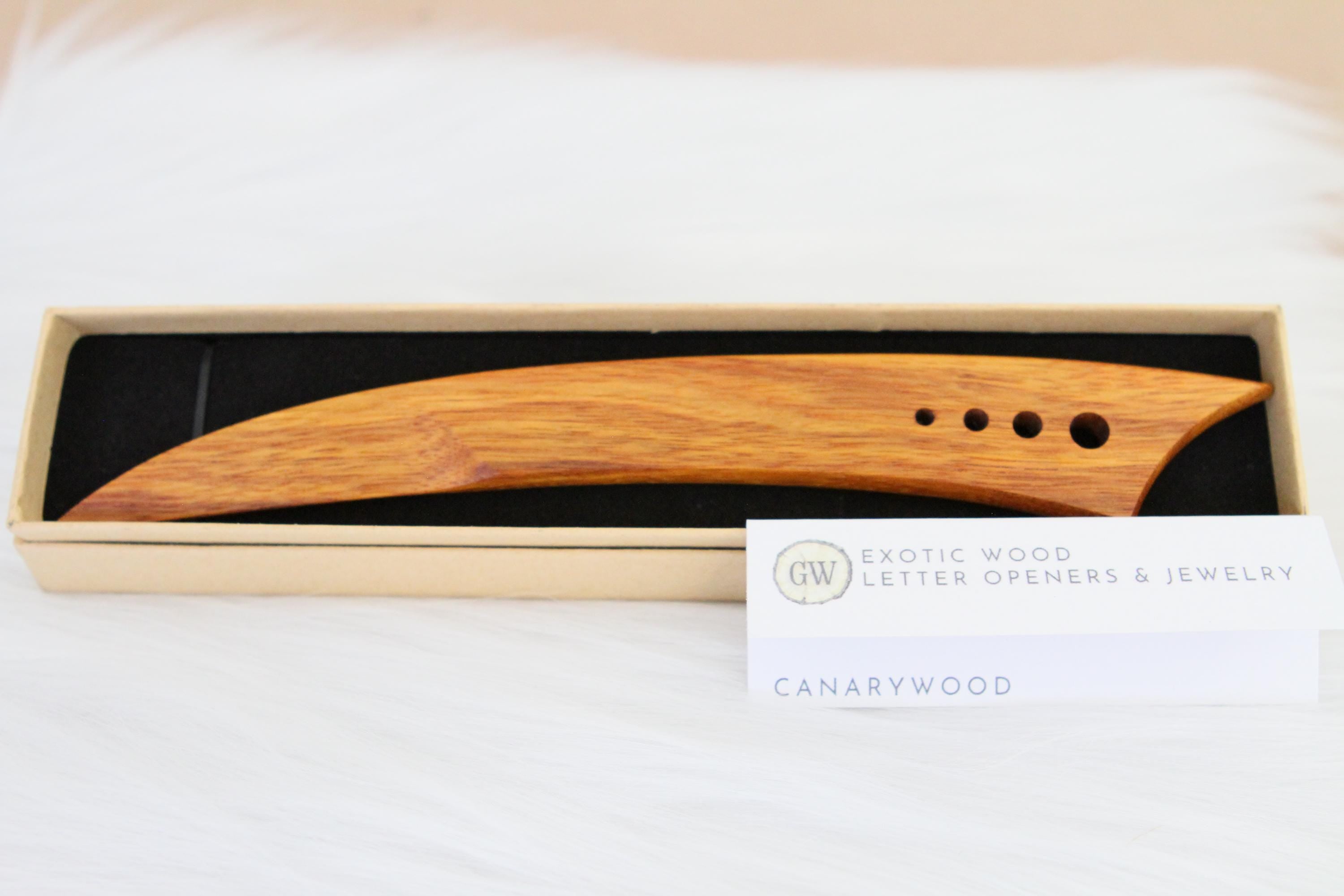 Canarywood Letter Opener