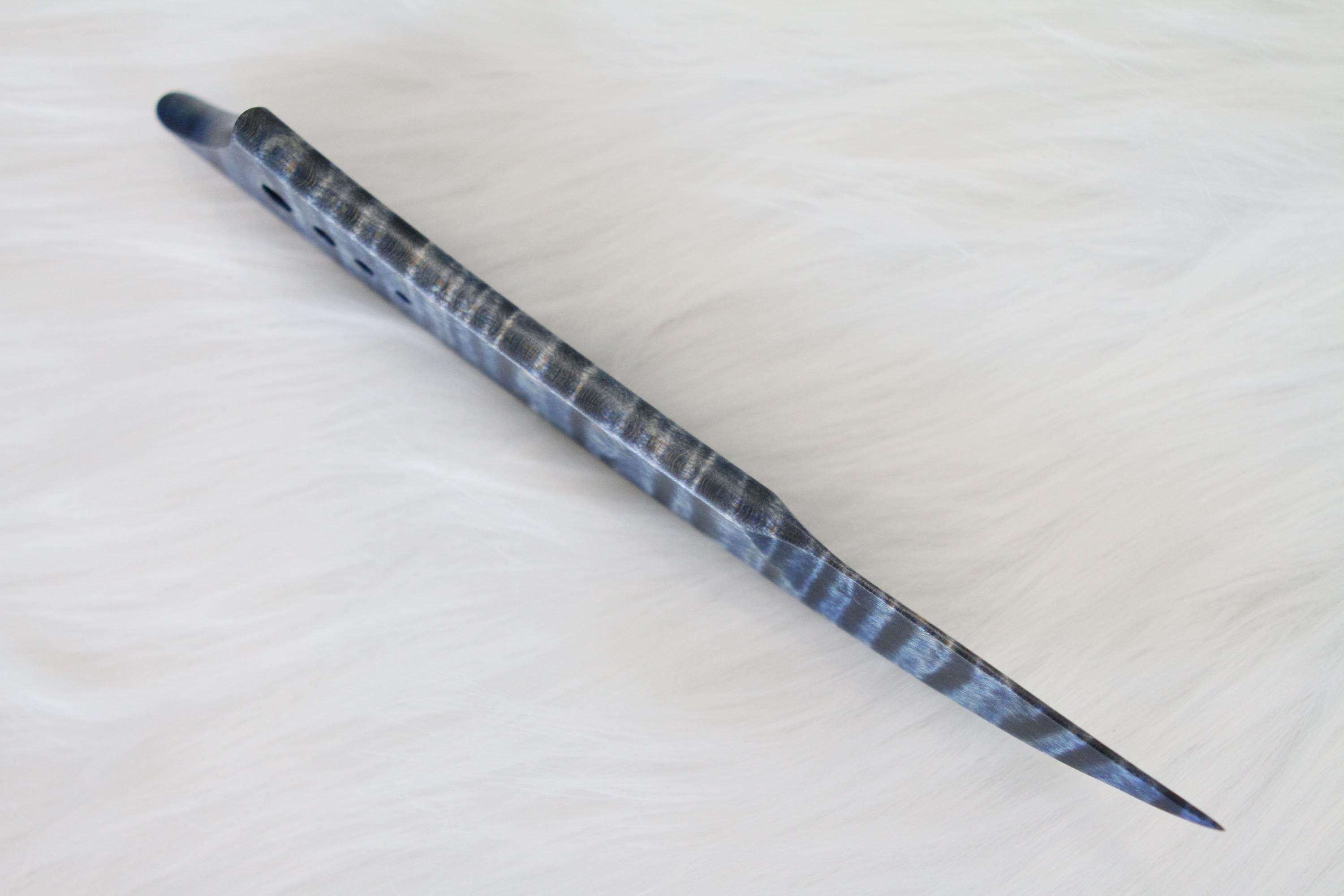 Curly Maple Letter Opener, Blue