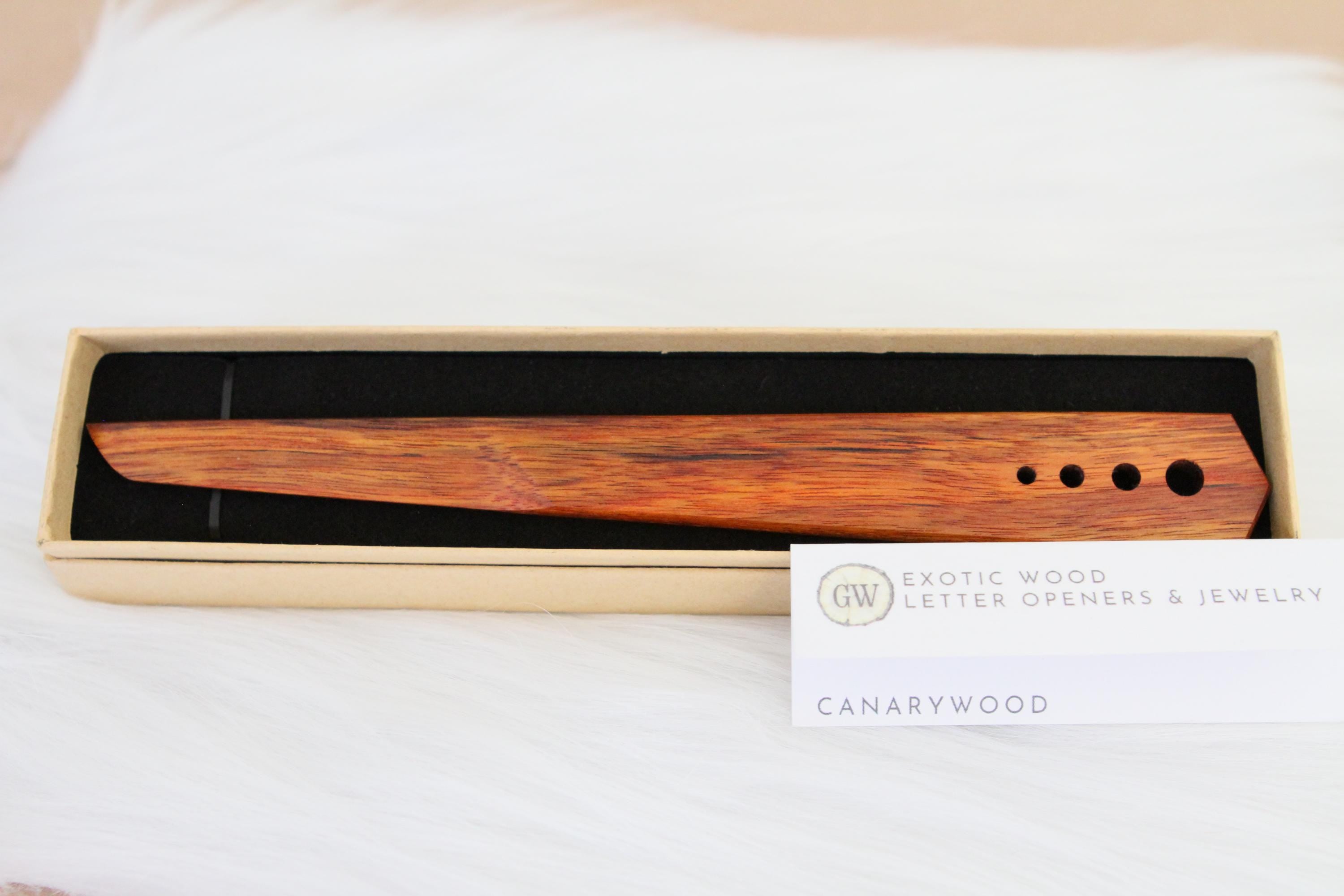 Canarywood Letter Opener