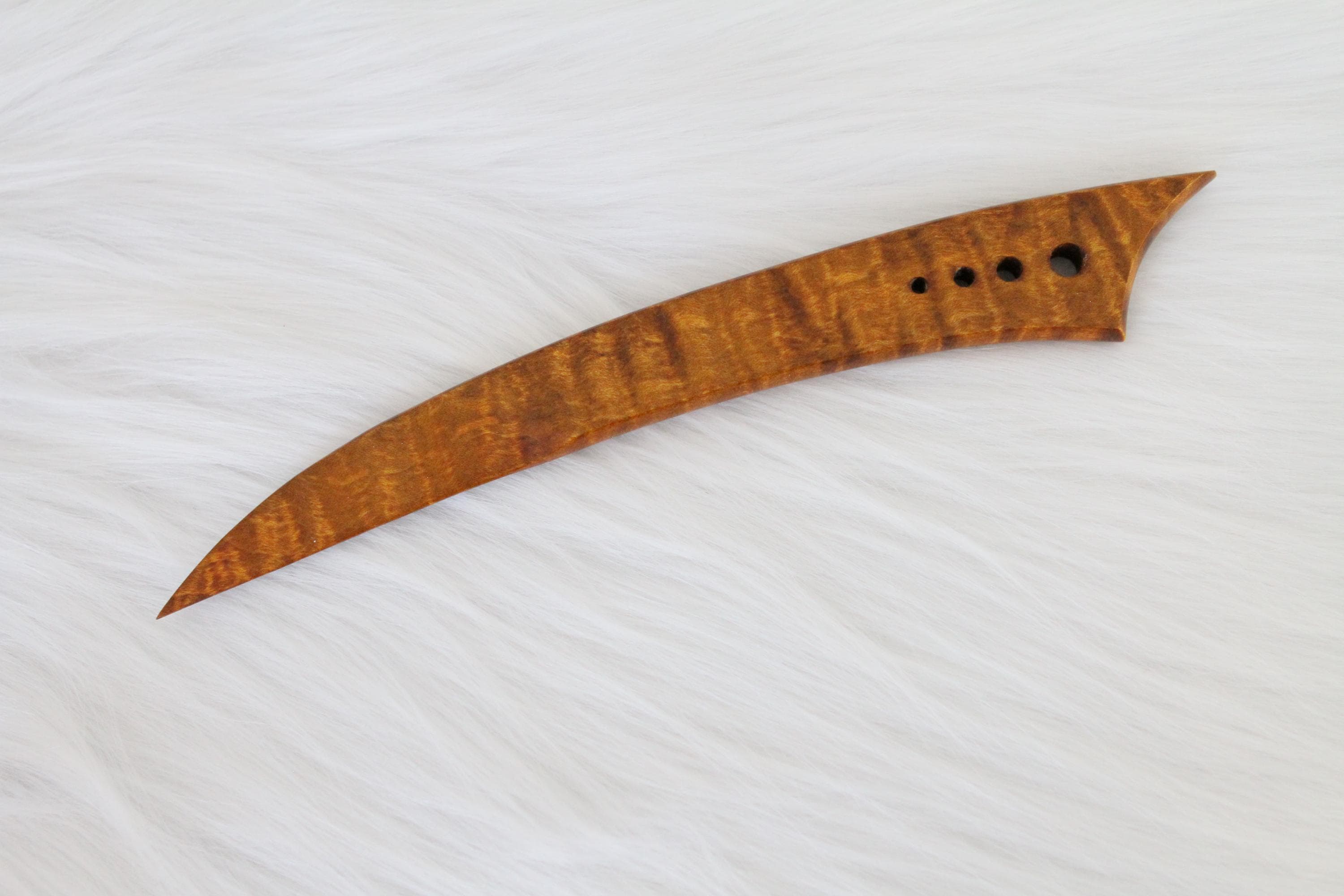 Curly Maple Letter Opener, Amber
