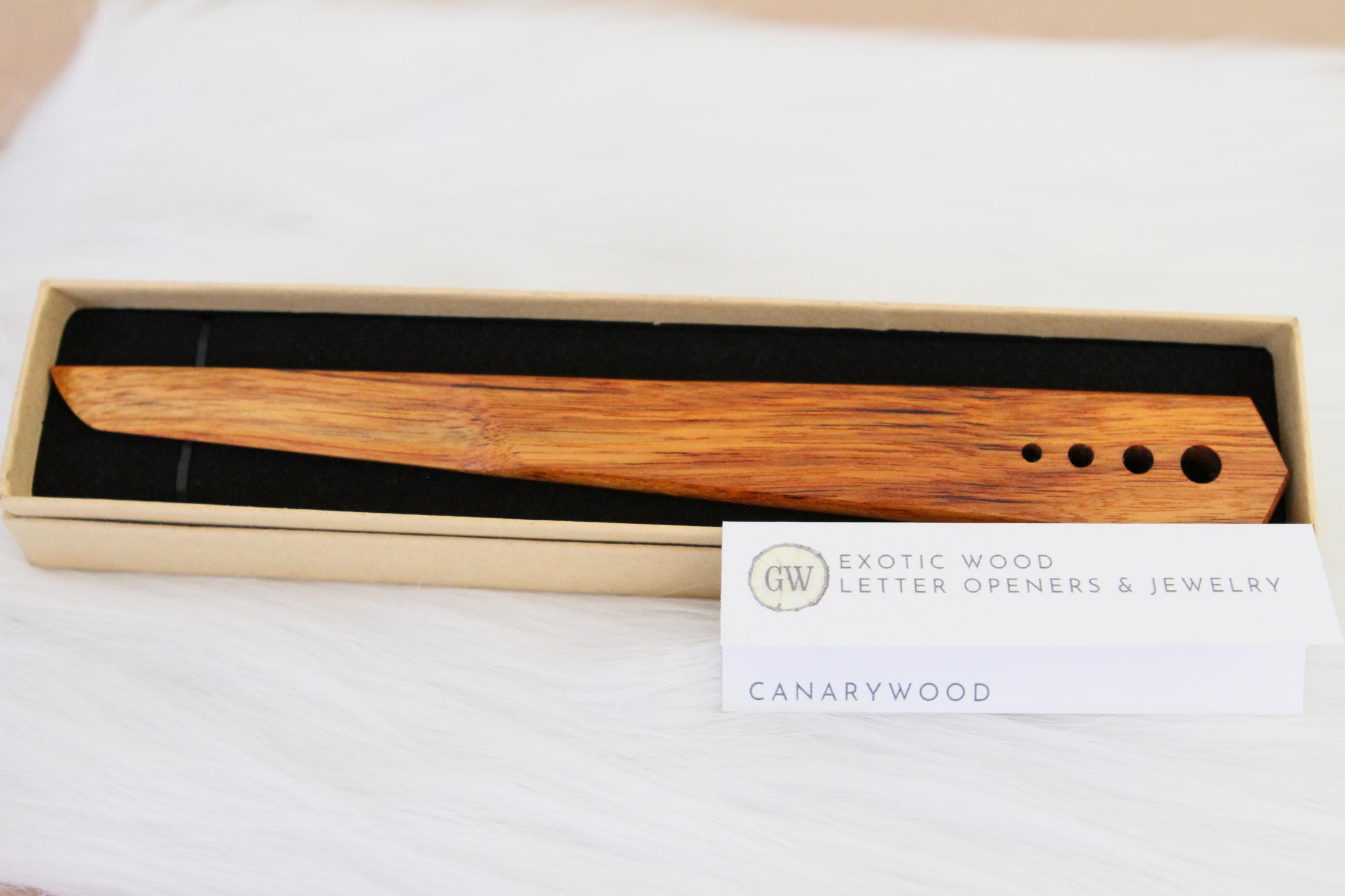 Canarywood Letter Opener