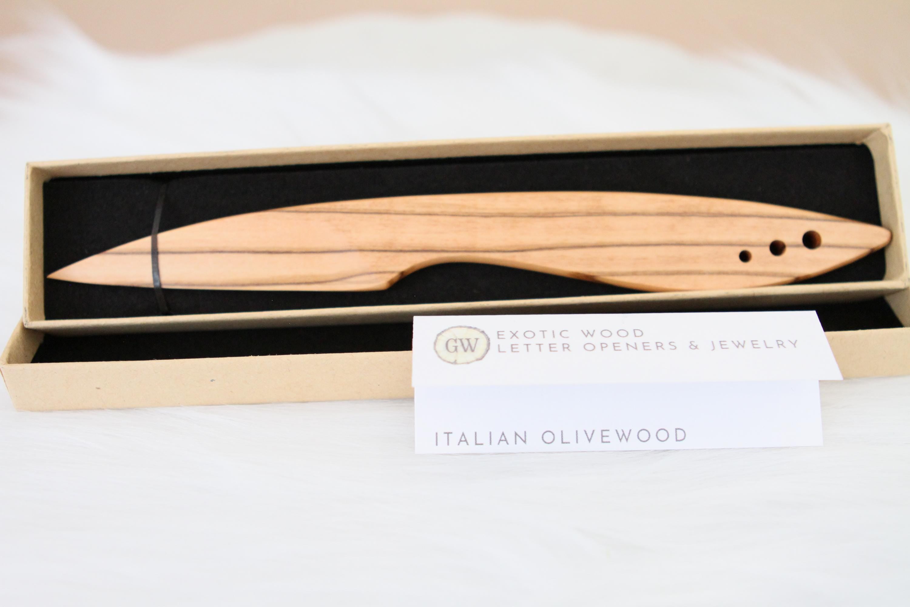 Italian Olivewood Letter Opener