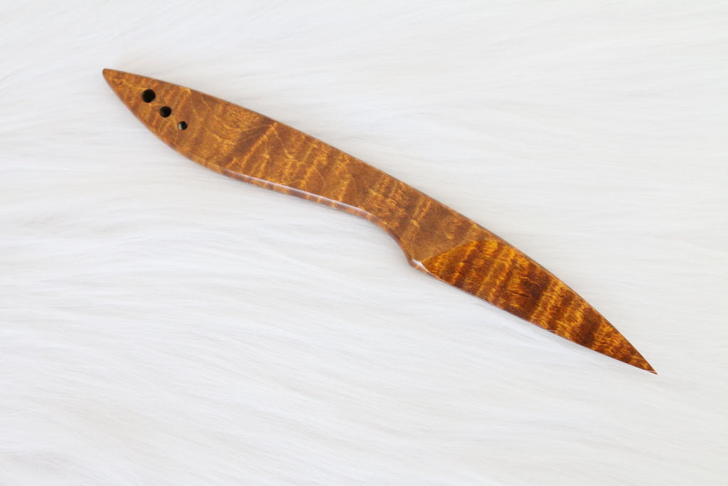 Curly Maple Letter Opener, Amber