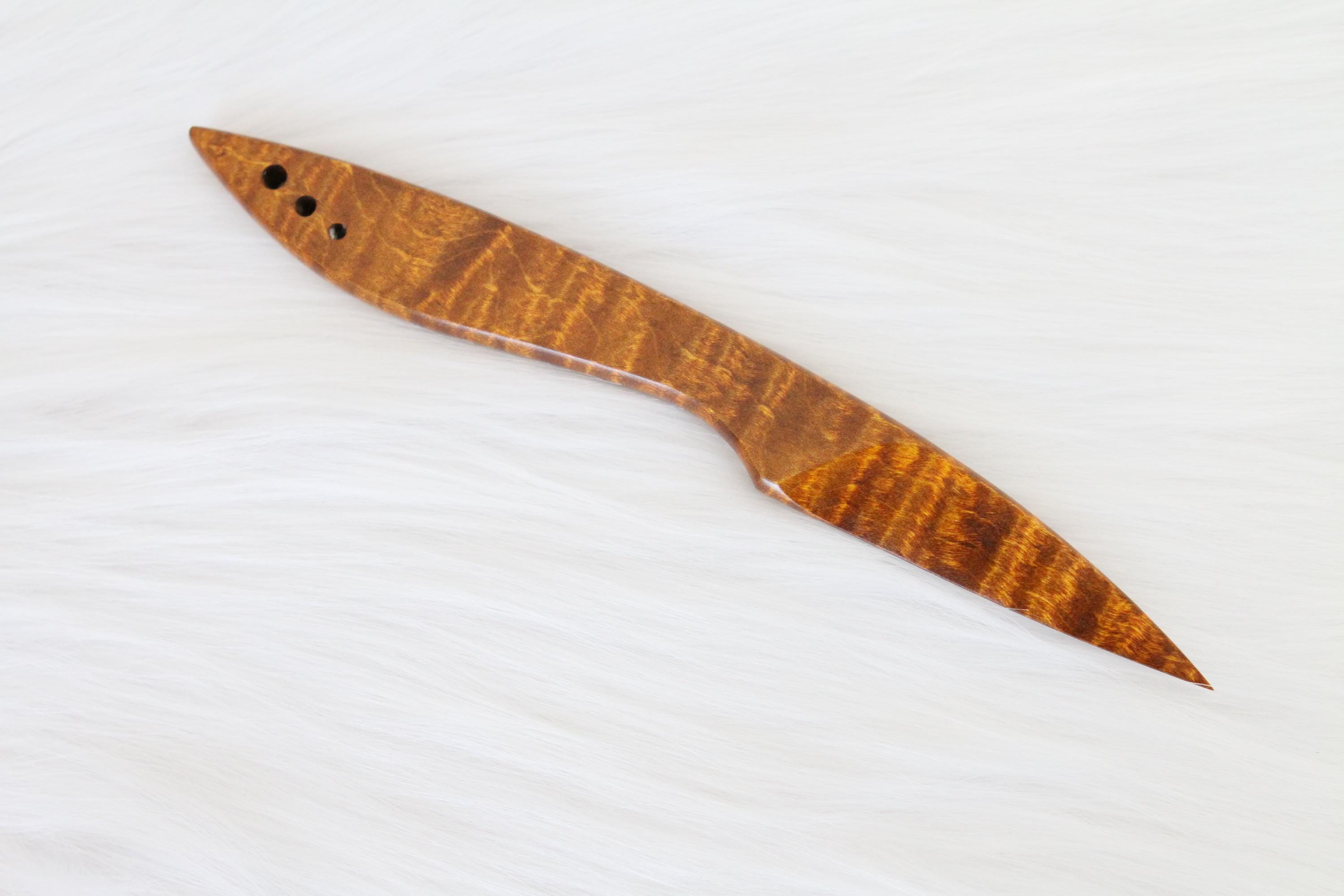 Curly Maple Letter Opener, Amber