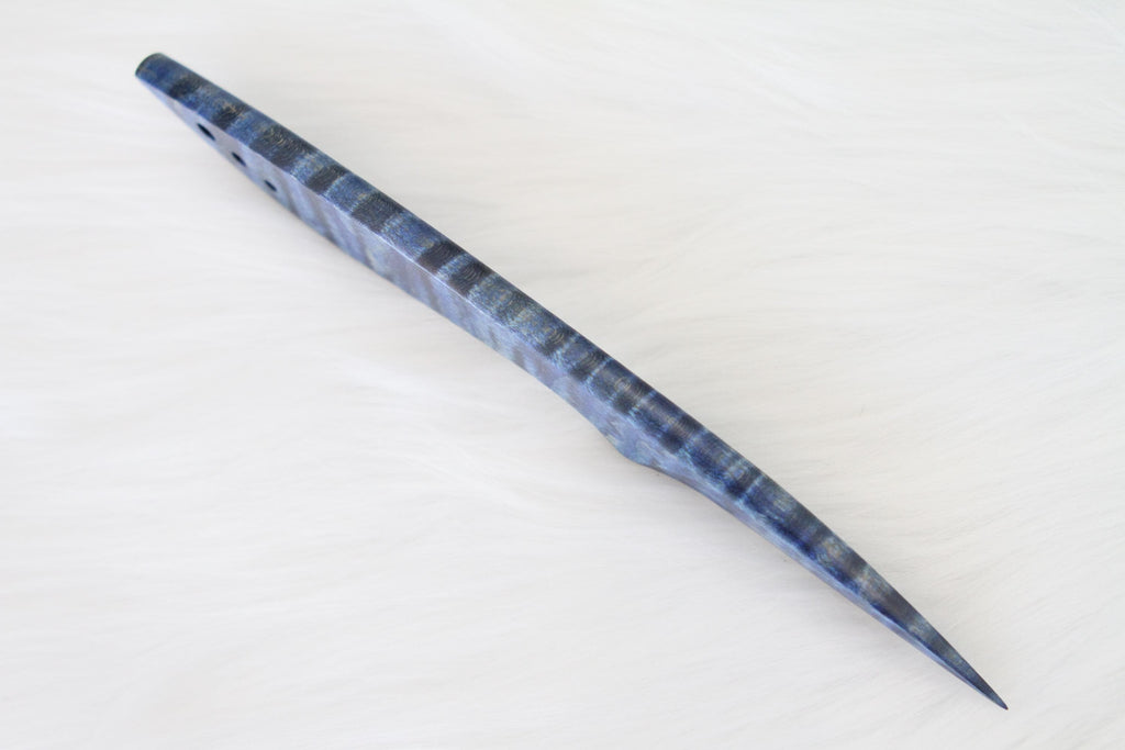 Curly Maple Letter Opener, Blue