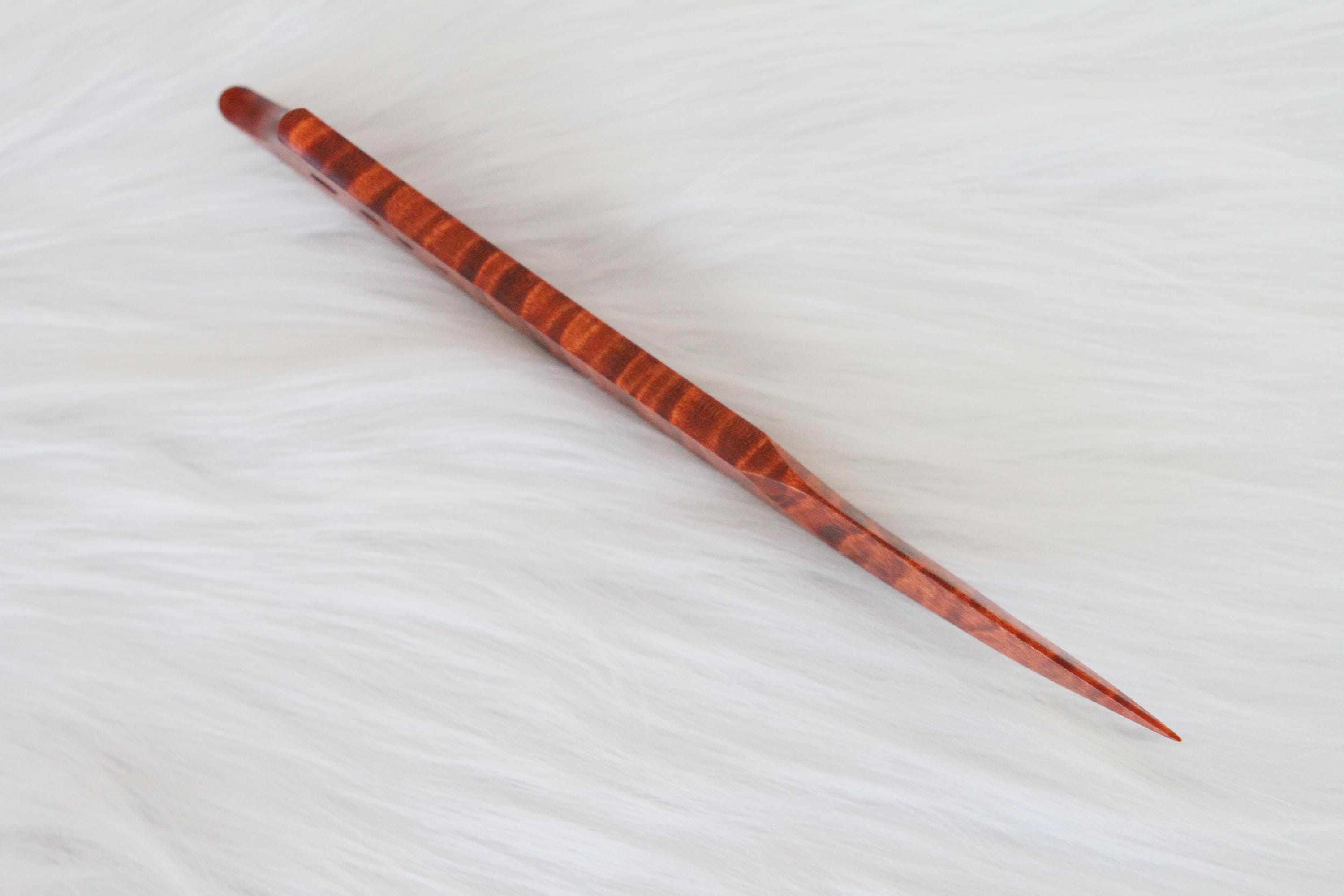 Curly Maple Letter Opener, Dark-Orange/Red