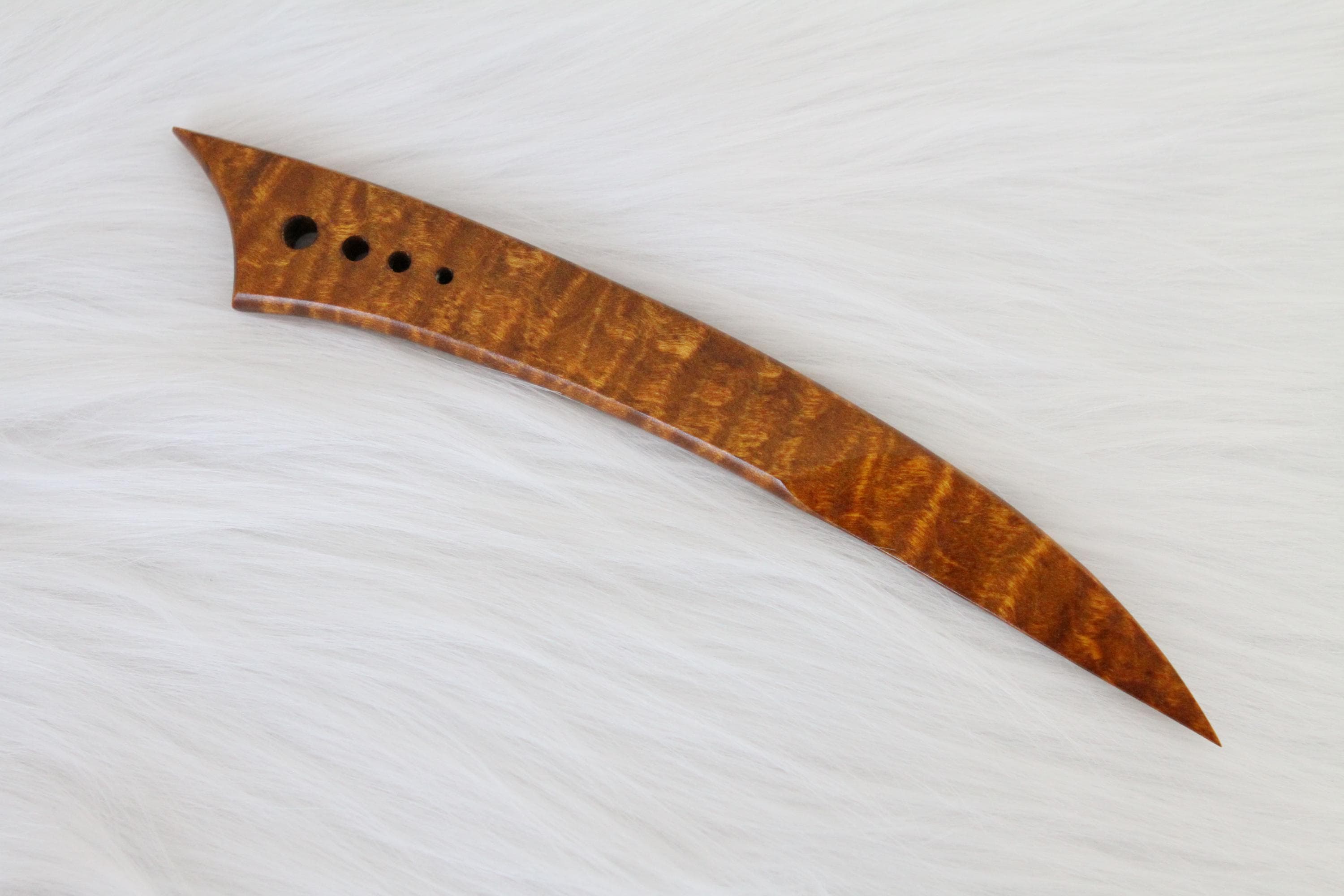 Curly Maple Letter Opener, Amber