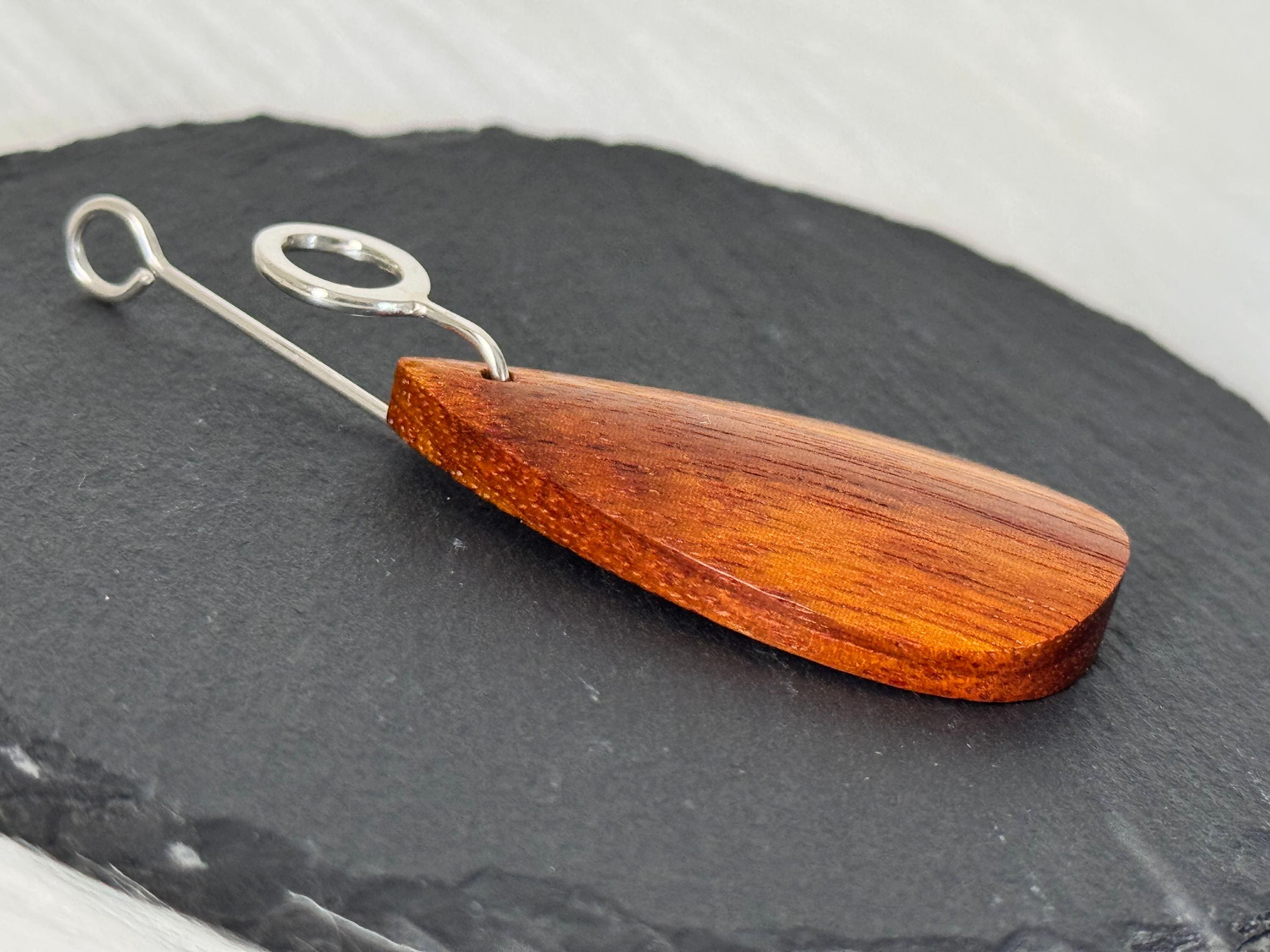 Canarywood and Sterling Silver Pendant