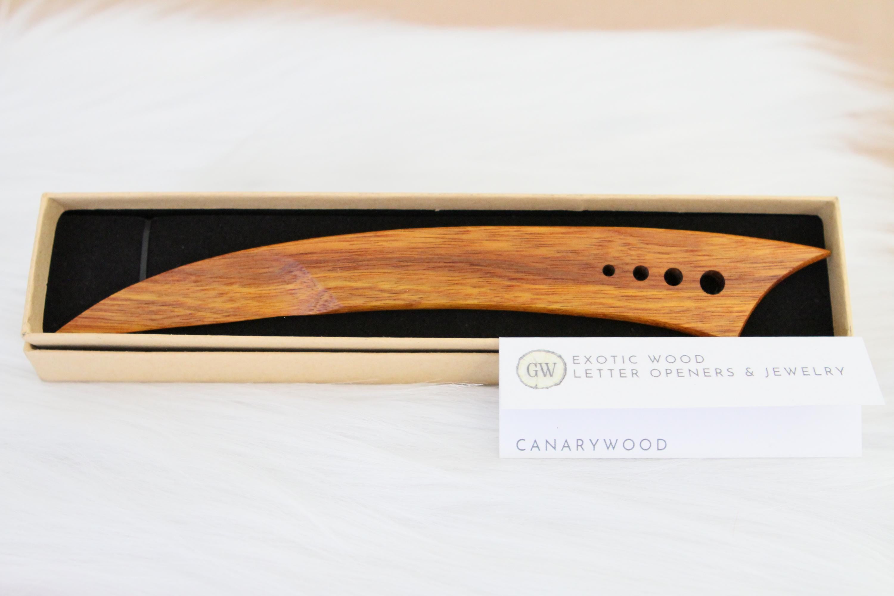 Canarywood Letter Opener