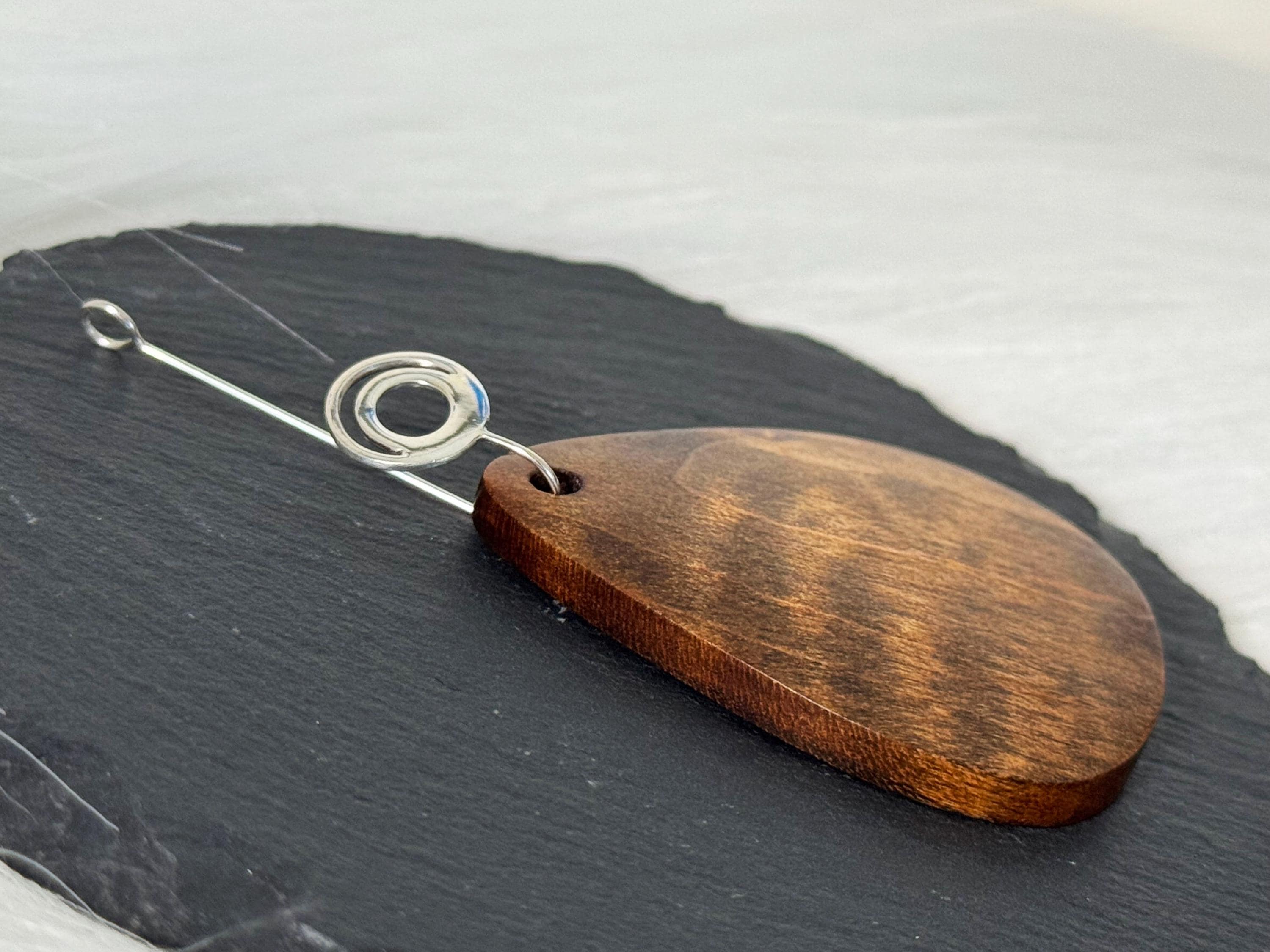 Curly Maple and Sterling Silver Pendant