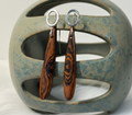 Bocote and Sterling Silver Earrings