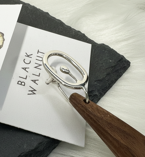 Black Walnut and Sterling Silver Pendant