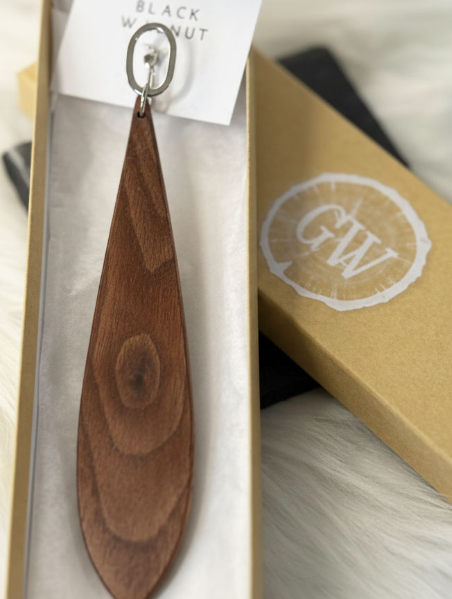 Black Walnut and Sterling Silver Pendant