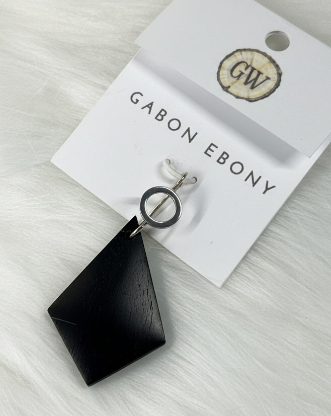 Gabon Ebony and Sterling Silver Pendant