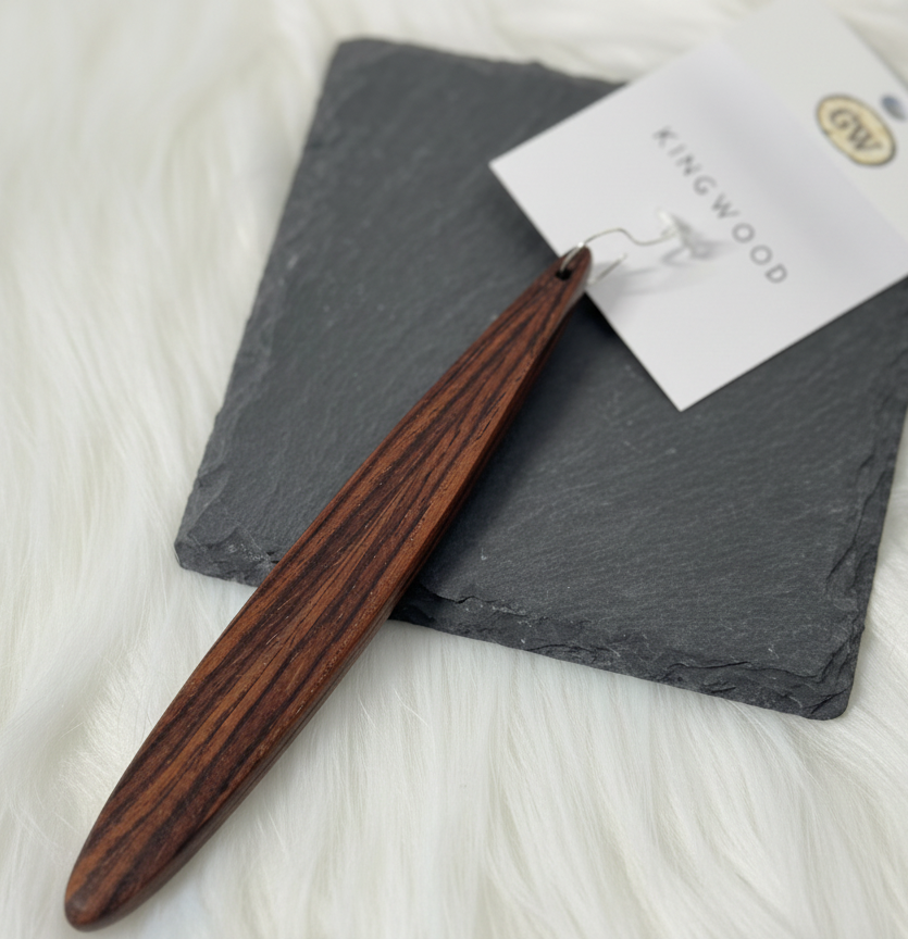 Kingwood and Sterling Silver Pendant