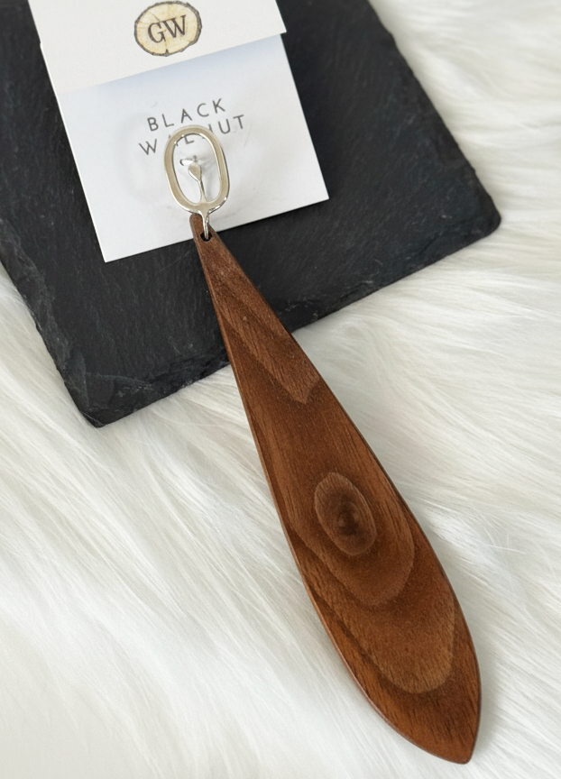 Black Walnut and Sterling Silver Pendant