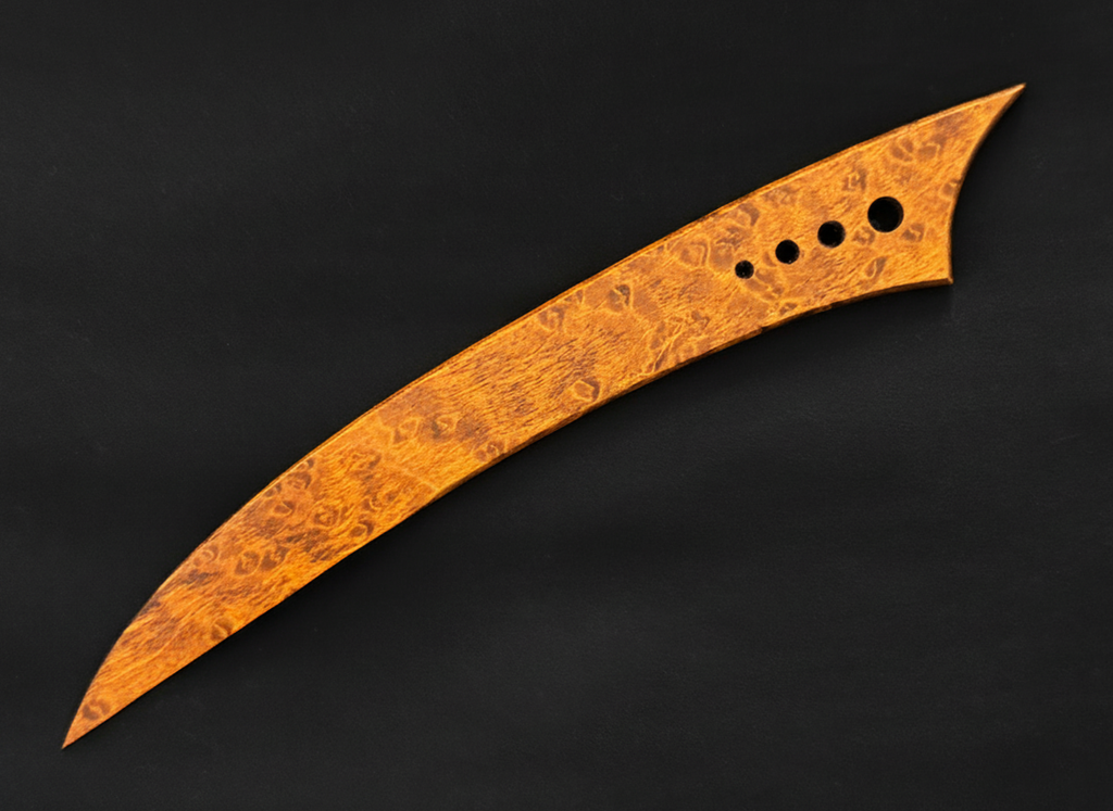 Birdseye Maple Letter Opener, Amber