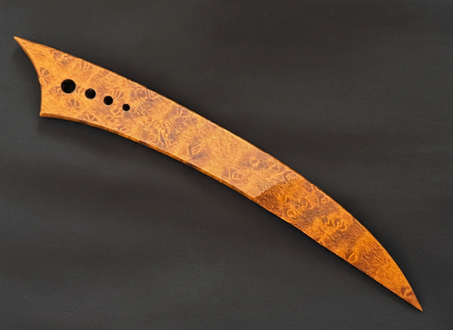 Birdseye Maple Letter Opener, Amber