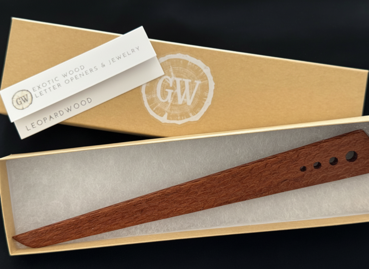 Leopardwood Letter Opener