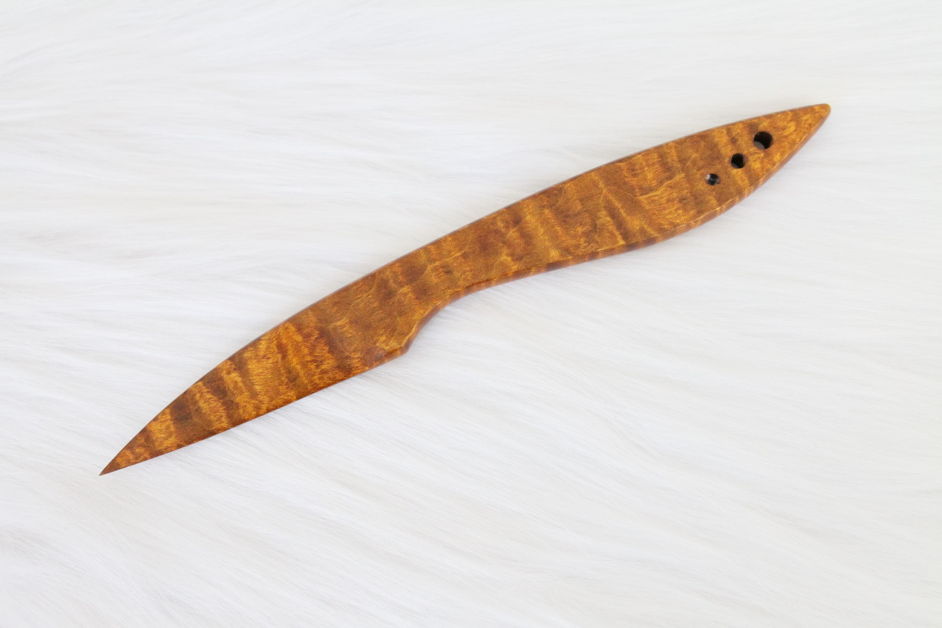 Curly Maple Letter Opener, Amber