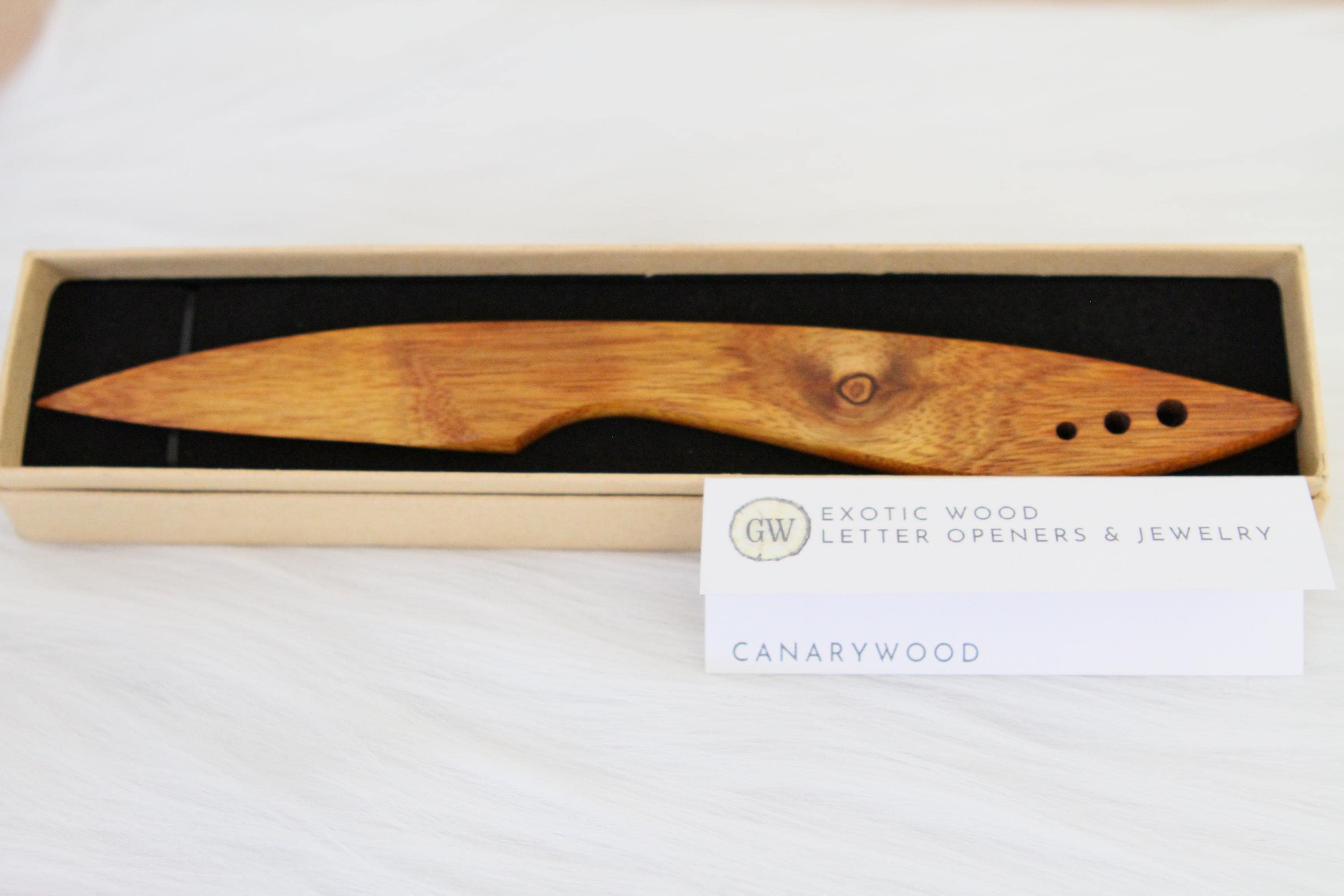 Canarywood Letter Opener
